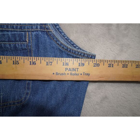 Faded Glory Denim Button Front Tank Dress Women’s Large Dark Wash Y2K - Picture 8 of 9